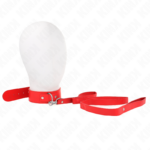 Kink Collar & Gag-Halskette mit Gurt 116 cm Rot, verstellbarer Gurt · Bondage & Handschellen