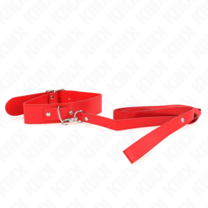 Kink Collar & Gag-Halskette mit Gurt 116 cm Rot, verstellbarer Gurt · Bondage & Handschellen (Bild 3)