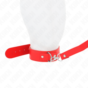 Kink Collar & Gag-Halskette mit Gurt 116 cm Rot, verstellbarer Gurt · Bondage & Handschellen (Bild 4)