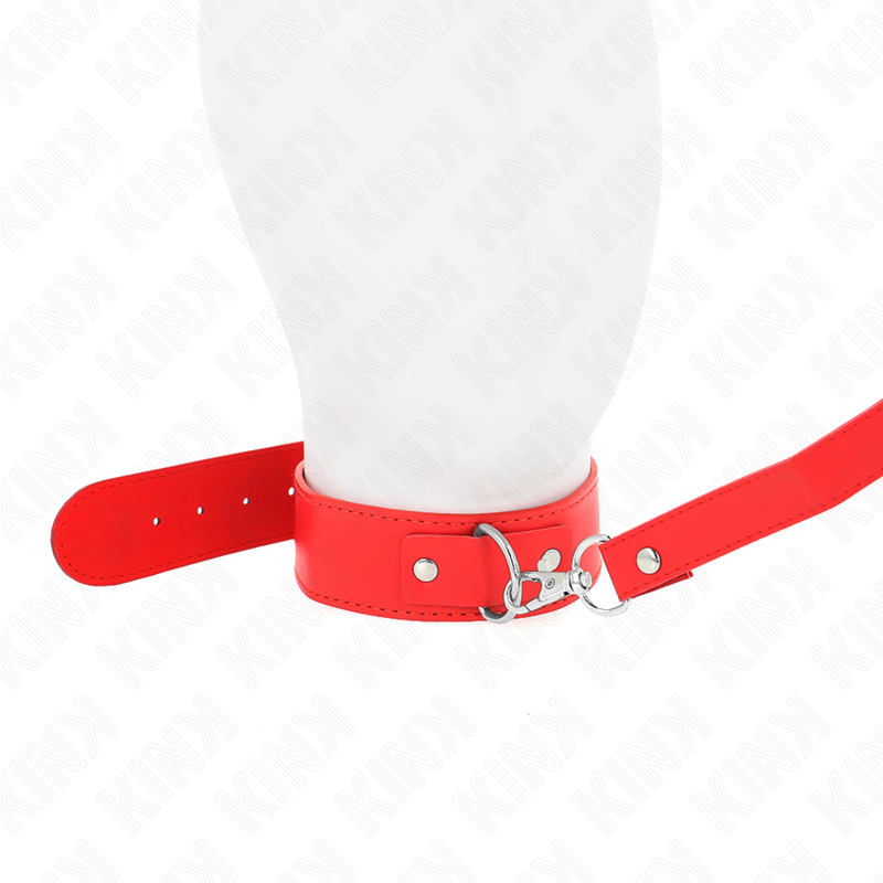 Kink Collar & Gag-Halskette mit Gurt 116 cm Rot, verstellbarer Gurt · Bondage & Handschellen (Bild 4)