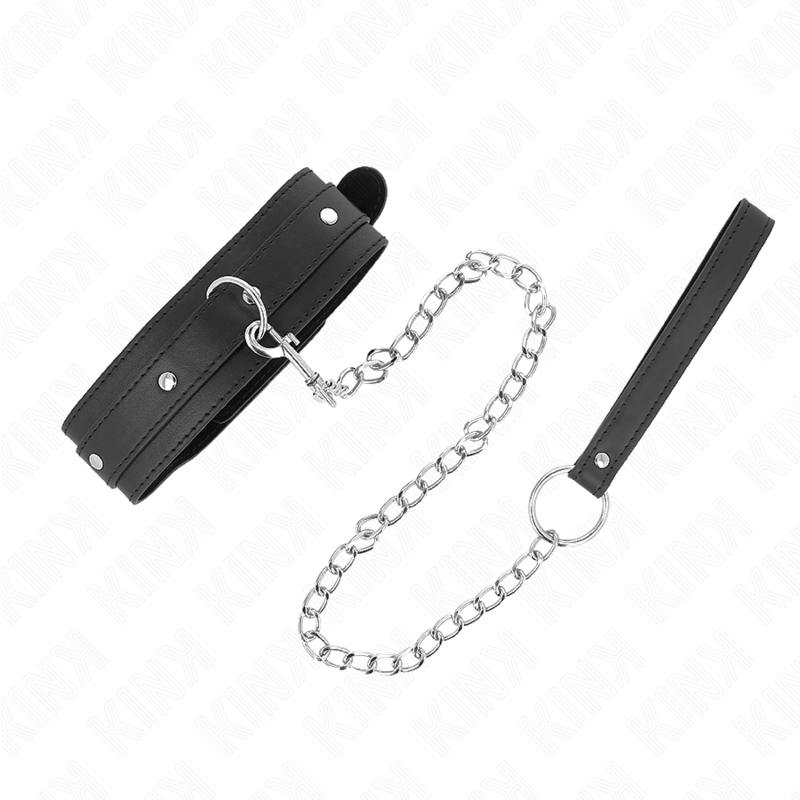 Kink Collar & Gag-Halskette mit Halsband 65 cm, 1 Ring, Einstellbar 38-49 · Bondage & Handschellen (Bild 2)