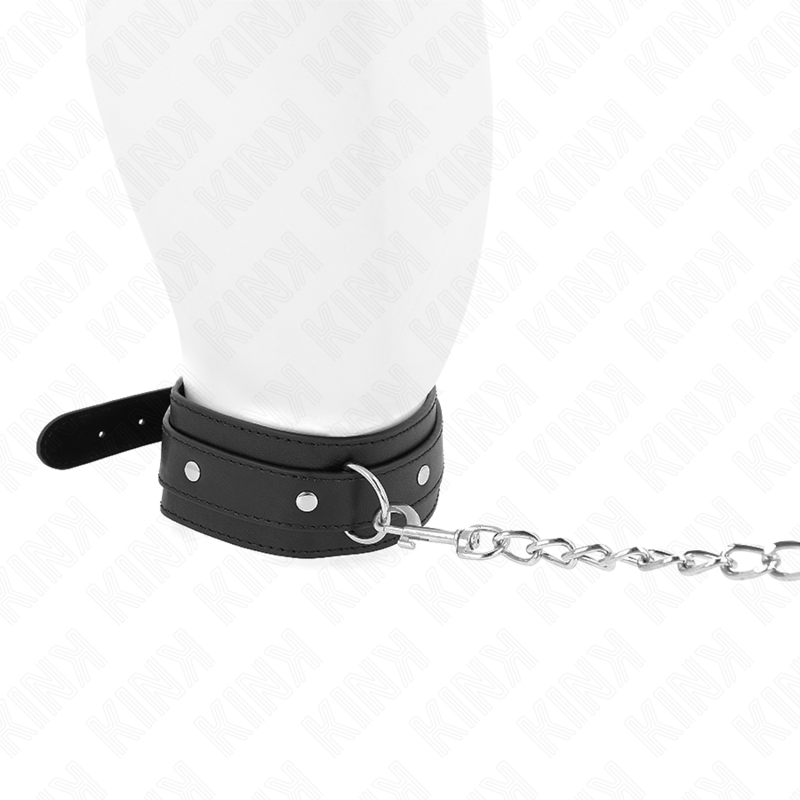 Kink Collar & Gag-Halskette mit Halsband 65 cm, 1 Ring, Einstellbar 38-49 · Bondage & Handschellen (Bild 3)