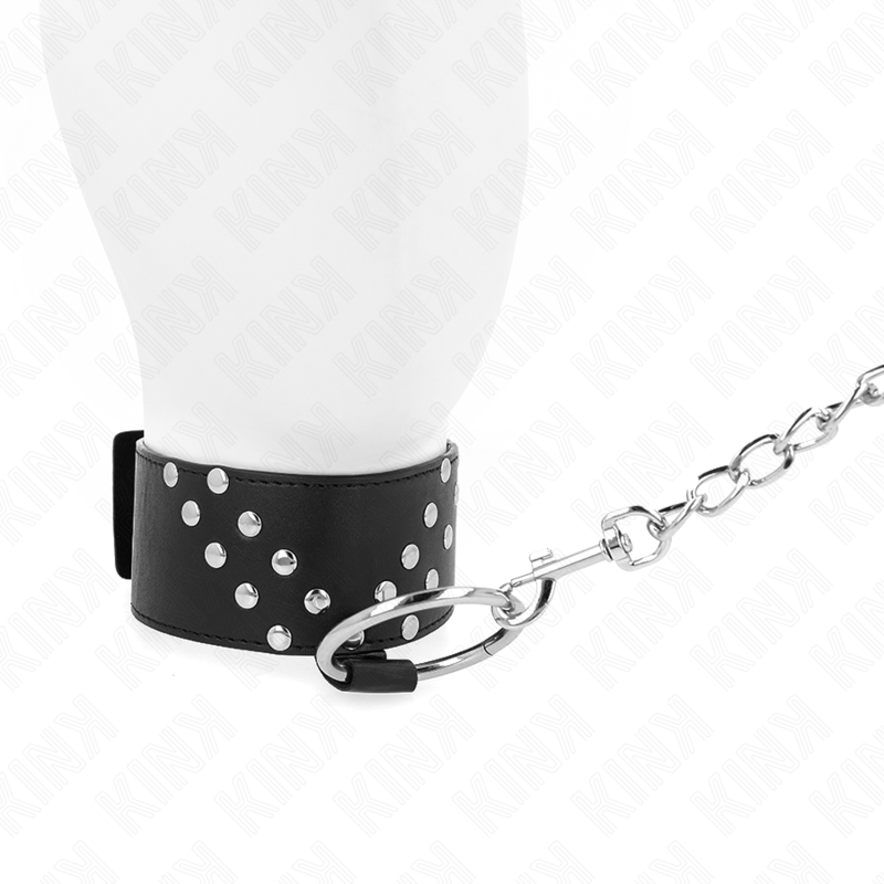 Kink Collar & Gag-Halskette mit Gürtel 65 cm mit Nit V Einstellbar · Bondage & Handschellen (Bild 3)