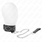 Kink Collar & Gag-Halskette 65 cm mit Leine, Silber Ziele Modell 3 · Bondage & Handschellen