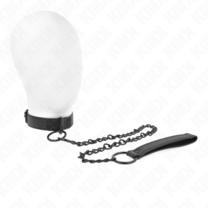 Kink Collar & Gag-37-54 cm verstellbare Halskette mit Leine Schwarz 65 cm X · Bondage & Handschellen