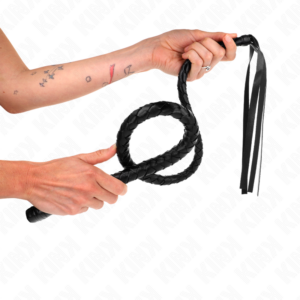 Kink Impact & Touch-Peitsche Lang mit Perline 110 cm · BDSM-Zubehör