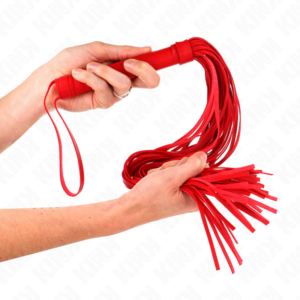 Kink Impact & Touch-Weiche PVC-Peitsche Rot, 70 cm