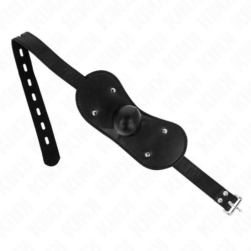Kink Collar & Gag-Ballknebel mit Mundmaske und Vorhängeschloss, Verstellbar
