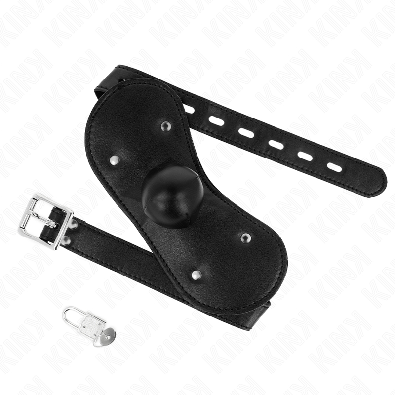 Kink Collar & Gag-Kugel- und Mundmaske mit verstellbarem Schloss · Bondage & Handschellen (Bild 2)