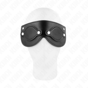Kink Masked Allure-Ökologische Ledermaske mit Abdeckung · Bondage & Handschellen