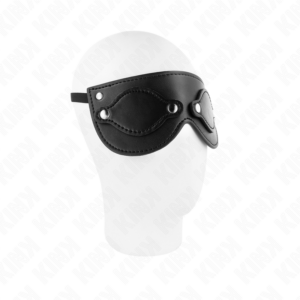 Kink Masked Allure-Ökologische Ledermaske mit Abdeckung · Bondage & Handschellen (Bild 3)