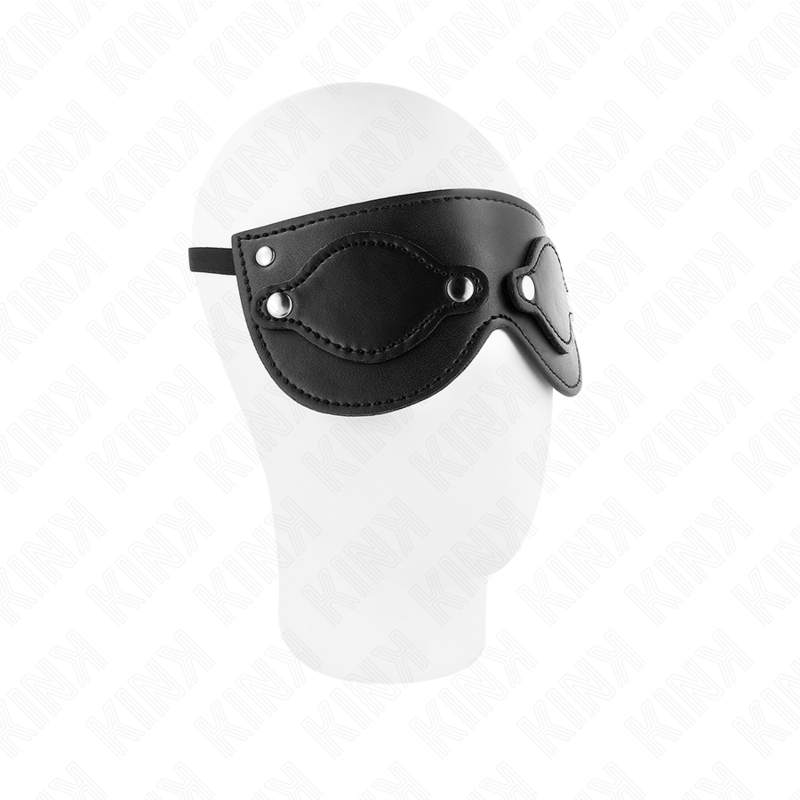 Kink Masked Allure-Ökologische Ledermaske mit Abdeckung · Bondage & Handschellen (Bild 3)