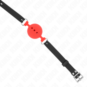 Kink Collar & Gag-Integrale Silikon Gag 55 X 2 cm mit Kugel 5-Rot, Größe L · Bondage & Handschellen (Bild 2)