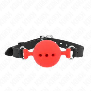 Kink Collar & Gag-Integrale Silikon Gag 55 X 2 cm mit Kugel 5-Rot, Größe L · Bondage & Handschellen
