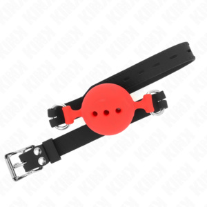 Kink Collar & Gag-Integrale Silikon Gag 55 X 2 cm mit Kugel 5-Rot, Größe L · Bondage & Handschellen (Bild 4)