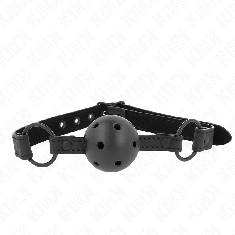 Kink Collar & Gag-Gag mit Neoprenkugel 4.5 cm – Einstellbarer Gürtel · Bondage & Handschellen (Bild 2)