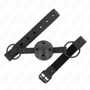 Kink Collar & Gag-Gag mit Neoprenkugel 4.5 cm – Einstellbarer Gürtel · Bondage & Handschellen