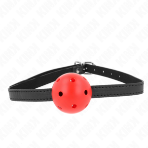 Kink Collar & Gag-Simplicity Atmungsaktiver Ballknebel Rot 4.5 cm, 62