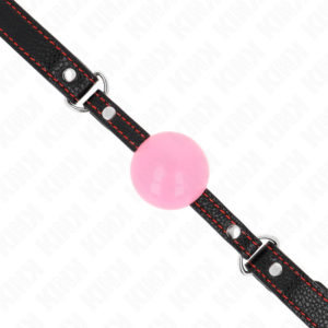 Kink Collar & Gag-Rose Gold Ball 4 cm Gag 60 X 2 cm-Silikon · Bondage & Handschellen (Bild 4)