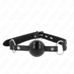 Kink Collar & Gag-Kugelgag Tpe 4 cm mit Schloss Schwarz 60 X 2 cm · Bondage & Handschellen