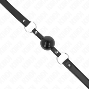 Kink Collar & Gag-Kugelgag Tpe 4 cm mit Schloss Schwarz 60 X 2 cm · Bondage & Handschellen (Bild 4)