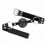 Kink Collar & Gag-Gag mit atmungsaktivem Ball 4 cm mit Double Ricci · Bondage & Handschellen