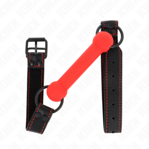 Kink Collar & Gag-Armband Typ Knochen mit Lederimitation · Bondage & Handschellen