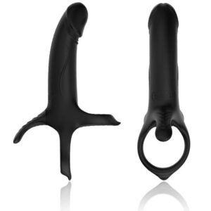 Armony For Him-Penis Ring mit Vibrator und Dildo Schwarz-Silikon, 10 · Sextoys (Bild 5)