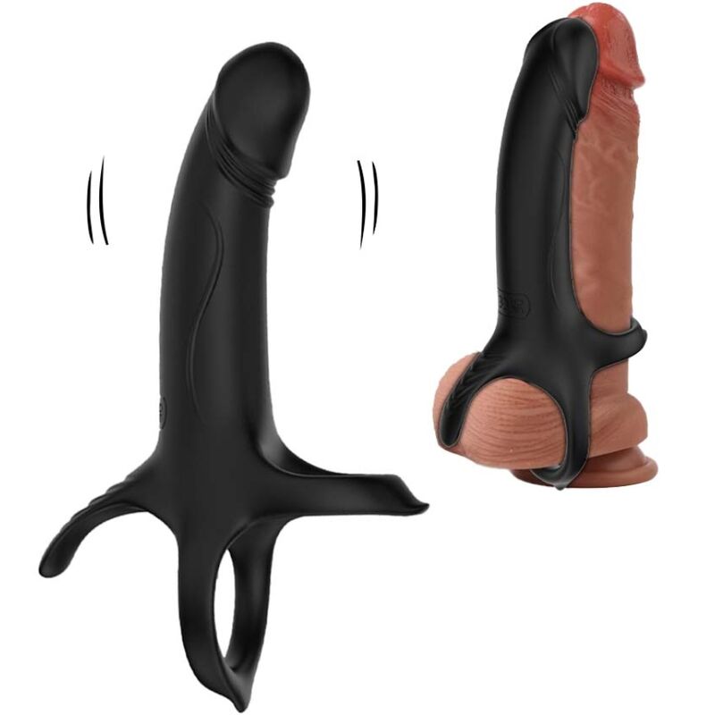 Armony For Him-Penis Ring mit Vibrator und Dildo Schwarz-Silikon, 10 · Sextoys (Bild 6)