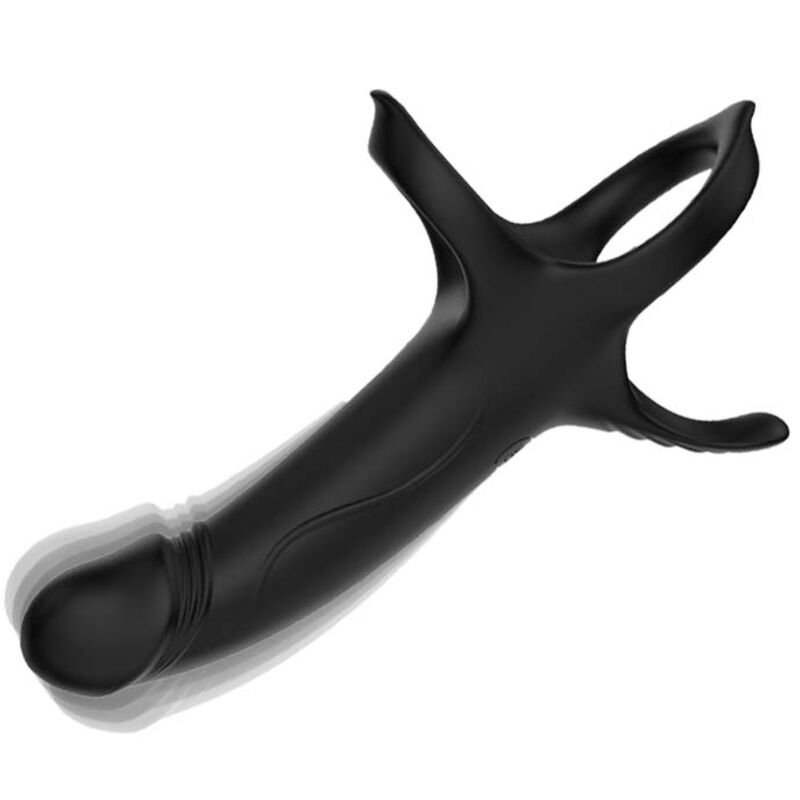 Armony For Him-Penis Ring mit Vibrator und Dildo Schwarz-Silikon, 10 · Sextoys (Bild 7)