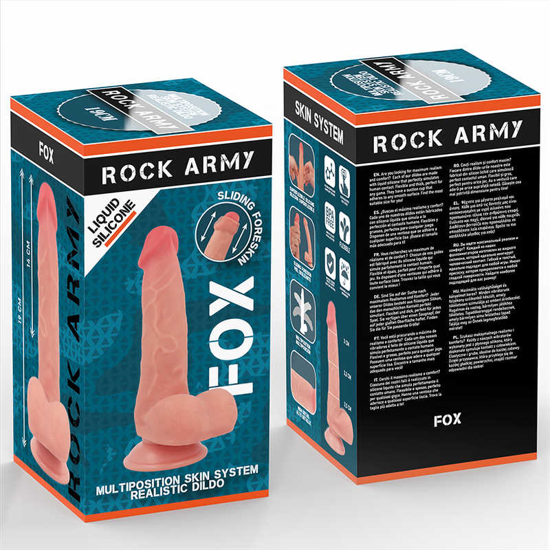 Rock Army-Flüssigkeit Silikon Fox 19 cm -o- 3.2 cm-Waterproof, Saugnapf · Sextoys (Bild 8)