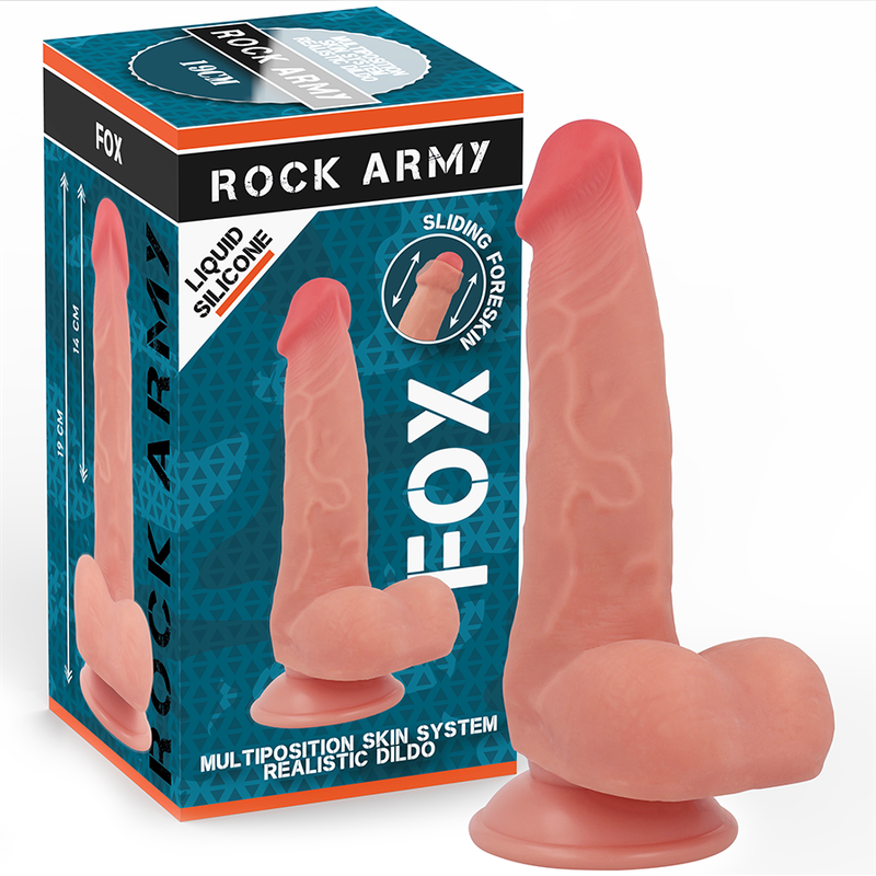 Rock Army-Flüssigkeit Silikon Fox 19 cm -o- 3.2 cm-Waterproof, Saugnapf · Sextoys (Bild 3)