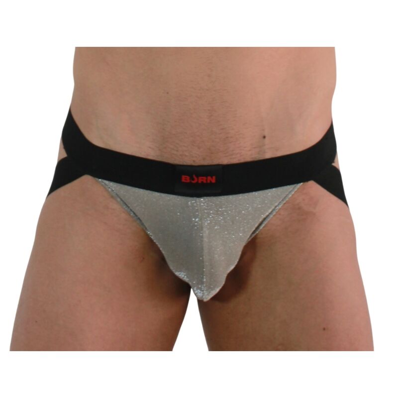 Burn-001 Jock Shiny Beige/Schwarz · Herrenunterwäsche (Bild 2)