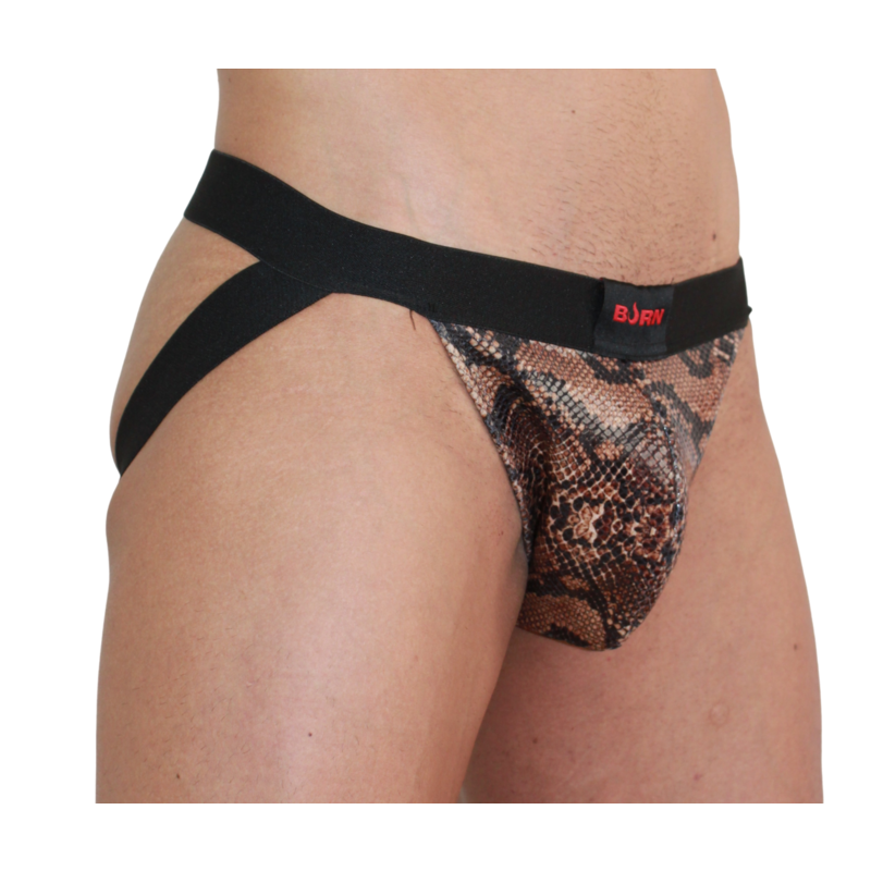 BURN - 002 JOCK SNAKE BLACK S Burn-002 Jockstrap Snake Schwarz · Herrenunterwäsche