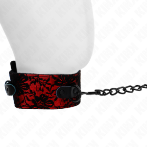 Kink Collar & Gag-Spitzenhalsband mit Echtledergurt