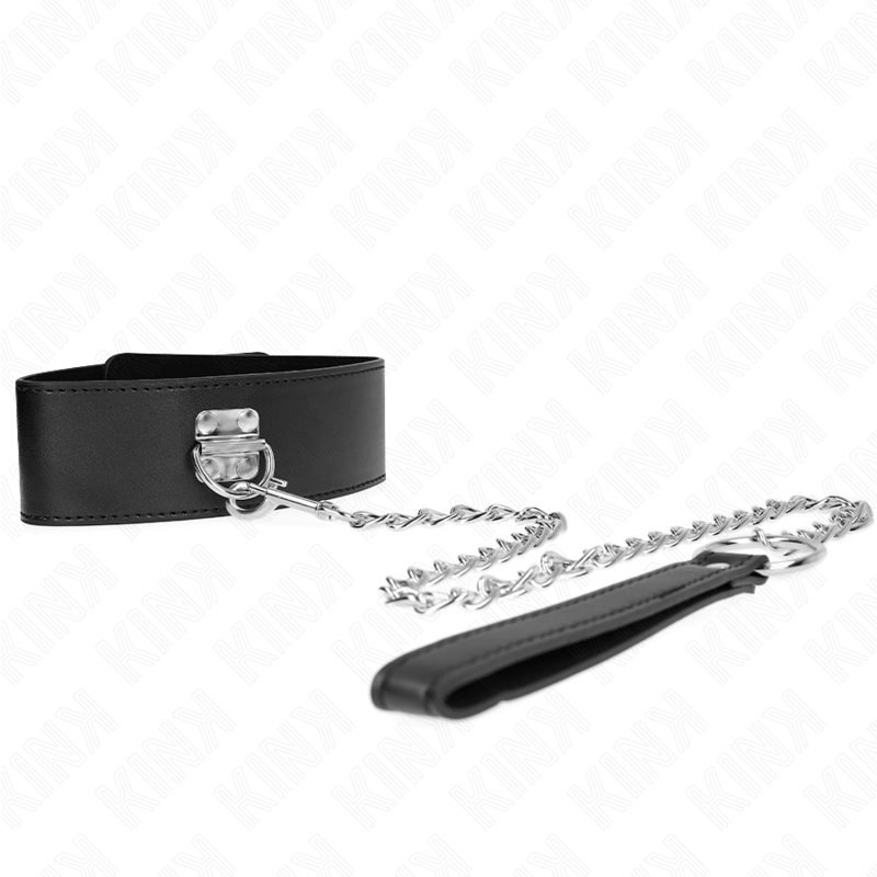 Kink Collar & Gag-Halskette mit Harness 65 cm, Zip Largo Schwarz · Bondage & Handschellen (Bild 2)
