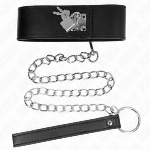 Kink Collar & Gag-Halskette mit Harness 65 cm, Zip Largo Schwarz · Bondage & Handschellen (Bild 4)