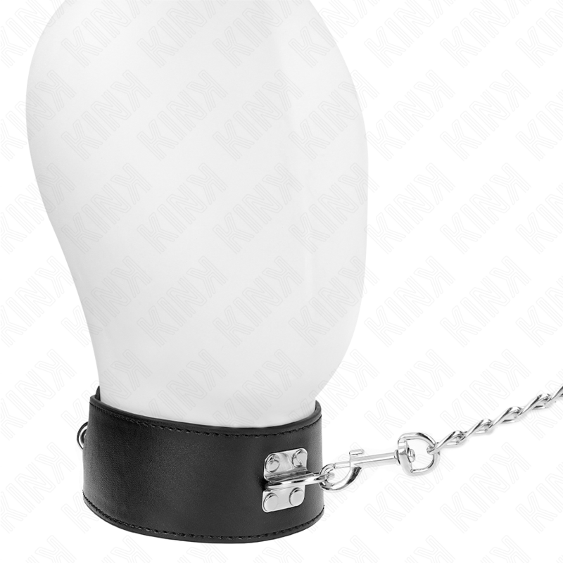 Kink Collar & Gag-Halskette mit Harness 65 cm, Zip Largo Schwarz · Bondage & Handschellen (Bild 3)
