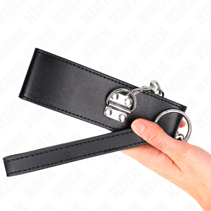 Kink Collar & Gag-Halskette mit Harness 65 cm, Zip Largo Schwarz · Bondage & Handschellen (Bild 6)