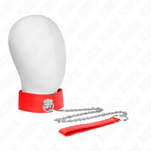 Kink Collar & Gag-Halskette mit Armband 65 cm mit Armband Largo Rot · Bondage & Handschellen