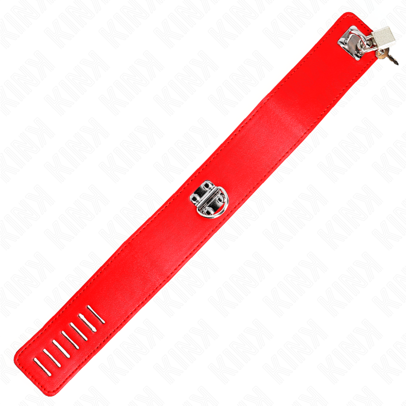 Kink Collar & Gag-Halskette mit Armband 65 cm mit Armband Largo Rot · Bondage & Handschellen (Bild 6)