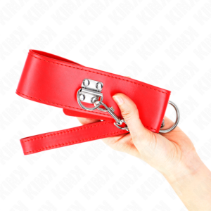 Kink Collar & Gag-Halskette mit Armband 65 cm mit Armband Largo Rot · Bondage & Handschellen (Bild 4)
