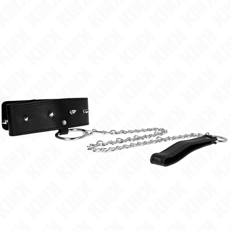 Kink Collar & Gag-Halskette 65 cm mit Silber Leine Modell · Bondage & Handschellen (Bild 7)