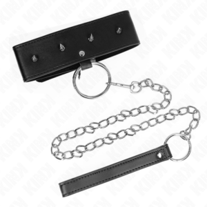 Kink Collar & Gag-Halskette 65 cm mit Silber Leine Modell · Bondage & Handschellen (Bild 2)