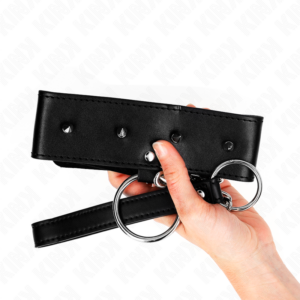 Kink Collar & Gag-Halskette 65 cm mit Silber Leine Modell · Bondage & Handschellen (Bild 6)