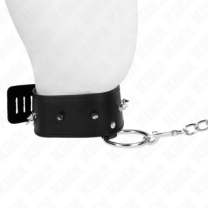 Kink Collar & Gag-Halskette 65 cm mit Silber Leine Modell · Bondage & Handschellen (Bild 3)
