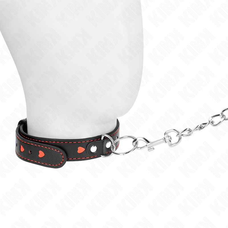 Kink Collar & Gag-Halskette mit Armband 65 cm Details Herz 52.5 X 2.5 cm · Bondage & Handschellen (Bild 2)