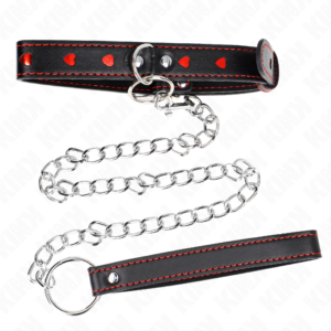 Kink Collar & Gag-Halskette mit Armband 65 cm Details Herz 52.5 X 2.5 cm · Bondage & Handschellen (Bild 3)