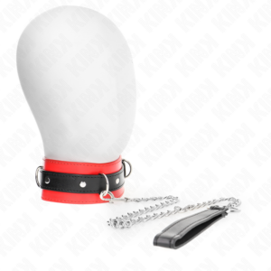 Kink Collar & Gag-Halsband mit Riemen 65 cm und Leine 54 X 4.5 cm