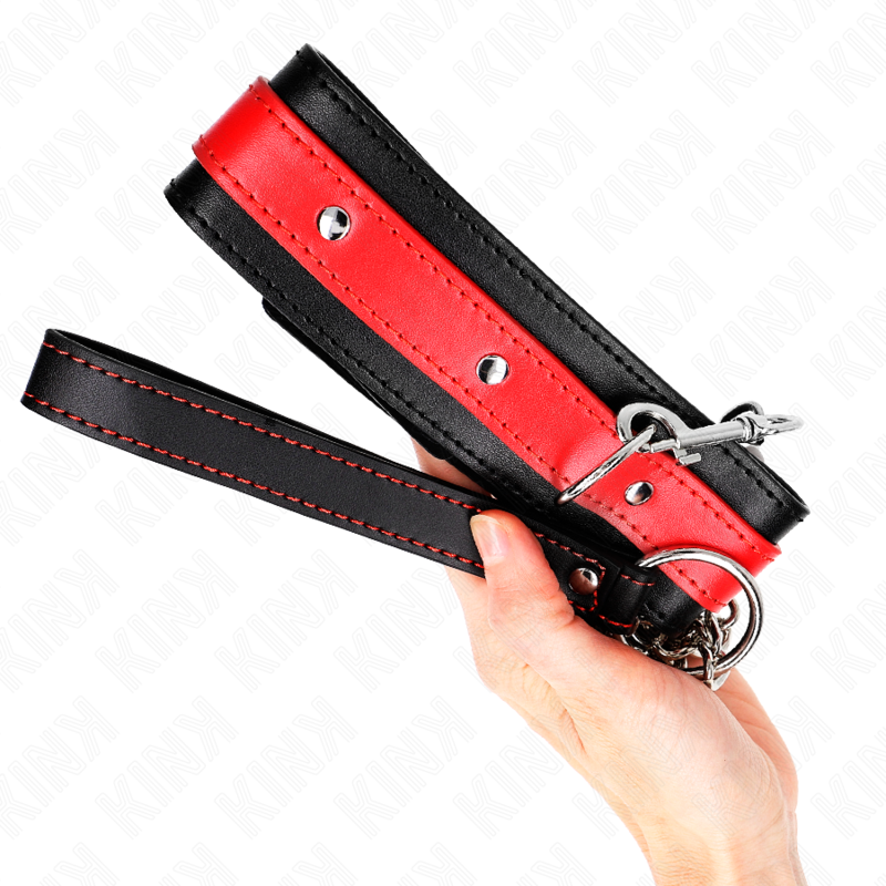 Kink Collar & Gag-Halskette mit Rot Hosenträger 65 cm Einstellbar 36-43 · Bondage & Handschellen (Bild 3)